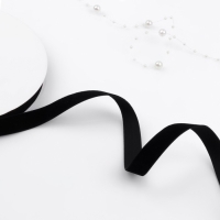 Лента бархатная, 15 мм, 18 ± 1 м, цвет чёрный №03 Лента бархатная, 15 мм, 18 ± 1 м, цвет чёрный №03