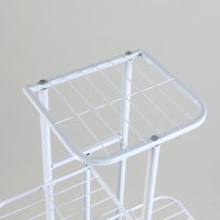 Подставка для цветов Greengo, 8 полок, 43 &times; 22 &times; 141 см, напольная, металл, белая