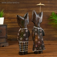 Сувенир дерево "Парочка котишек" (набор 2 шт) 30х30х9 см