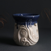 Аромалампа керамика "Море волнуется" синий 8,6х8,6х9,6 см Аромалампа керамика "Море волнуется" синий 8,6х8,6х9,6 см