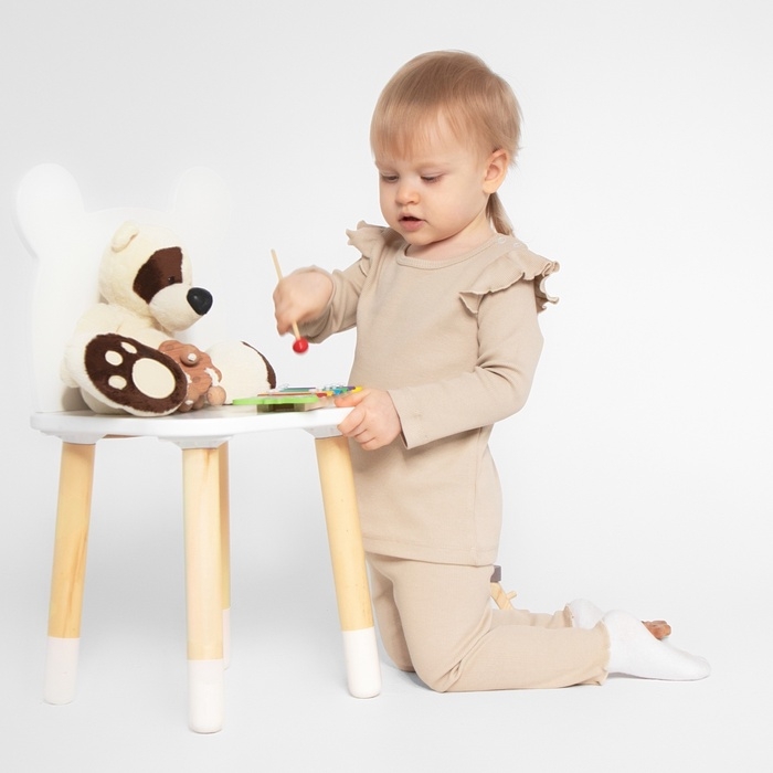 Комплект (лонгслив и брюки) для девочки MINAKU, цвет бежевый, рост 62-68 см Комплект (лонгслив и брюки) для девочки MINAKU, цвет бежевый, рост 62-68 см