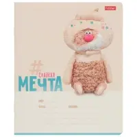 Тетрадь 18л лин Hatber "Кофейные коты", на скобе, скругл углы, 60-65г/м&sup2; 5В МИКС