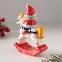 Качалка фарфоровая "Дед Мороз на единороге", 11 см Качалка фарфоровая "Дед Мороз на единороге", 11 см