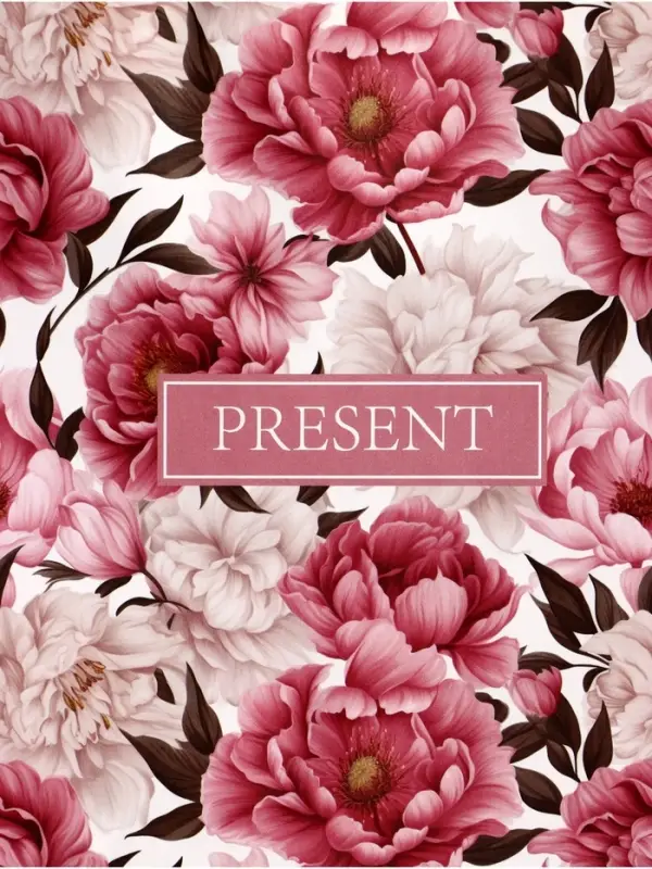 Пакет подарочный крафт &laquo;Цветы&raquo;, 18&times;8&times;25 см