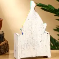 Календарь настольный "Парусник" дерево 11х5х16 см, цв. жёлтый