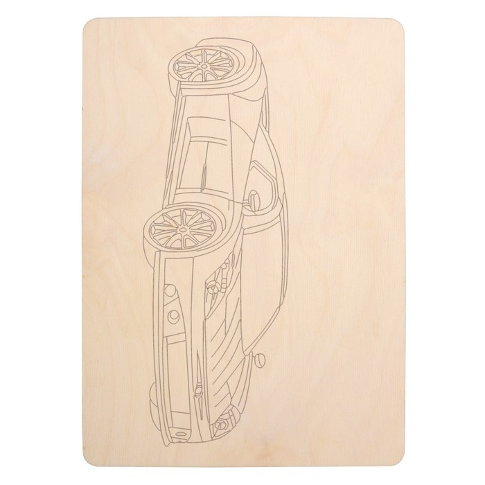 Набор досок для выжигания &laquo;Машинки&raquo; 5 шт. формат А4, 3 мм