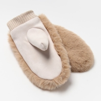 Варежки на иск.меху MINAKU объемные 23 см бежевый Варежки на иск.меху MINAKU объемные 23 см бежевый