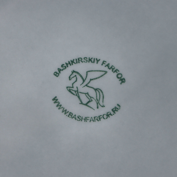 Тарелка фарфоровая &laquo;Акварель&raquo;, d=20 см, цвет светло-серый