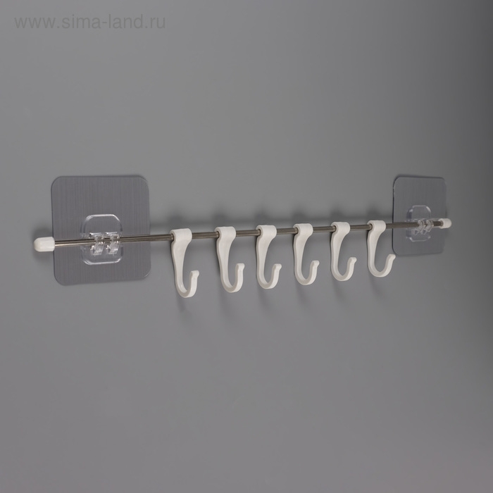 Держатель для полотенца на липучках, нержавеющая сталь, цвет хром