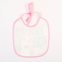 Нагрудник из нетканого полотна с ПВХ покрытием &laquo;Мультики&raquo;, цвет розовый, р-р. 20х22см