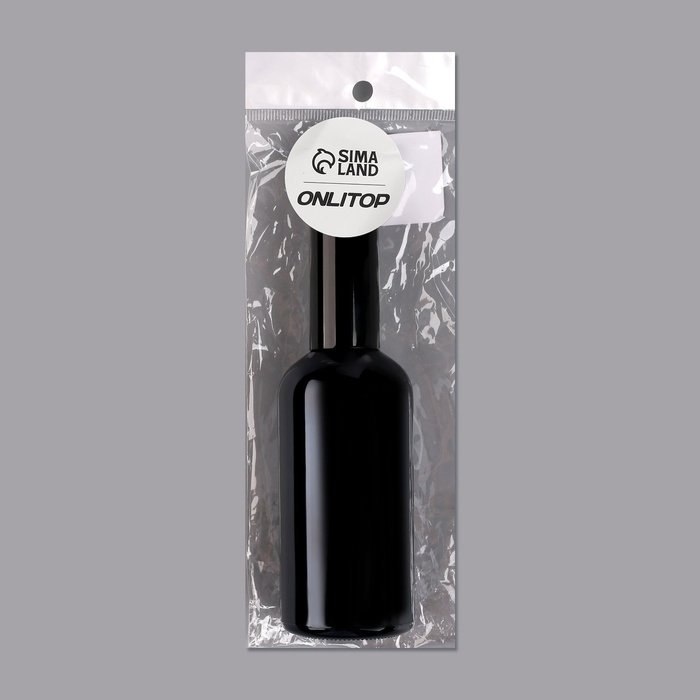 Бутылочка стеклянная для хранения, с распылителем &laquo;Black&raquo;, 100 мл, цвет чёрный