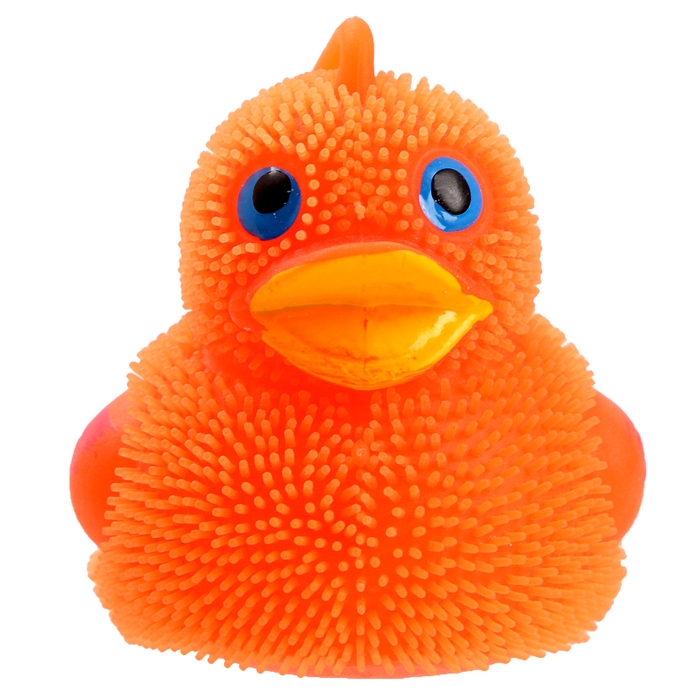 Мяч детский резиновый ёжка световой &laquo;Утята&raquo;, цвета МИКС , в шоубоксе