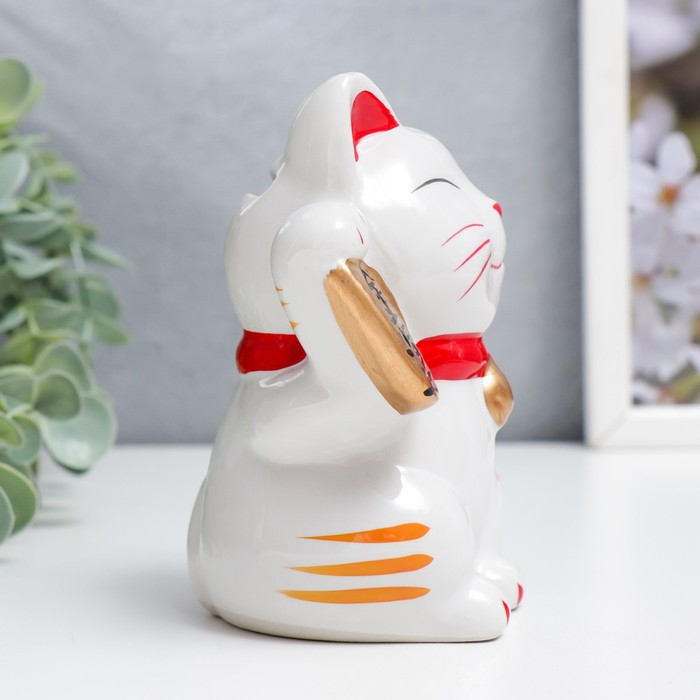 Копилка керамика Копилка керамика "Манэки-нэко - иероглиф богатство" 11,5х9х7,3 см