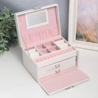 Шкатулка кожзам для украшений сундук "Гладкость. Матовый белый" 11х18х13,7 см Шкатулка кожзам для украшений сундук "Гладкость. Матовый белый" 11х18х13,7 см