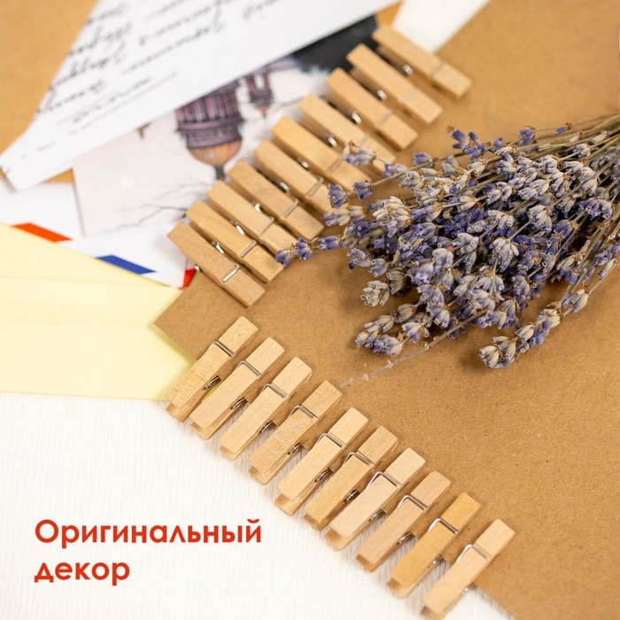 Прищепки декоративные Прищепки декоративные "Классика" (набор 20 штук) 3,5 см, дерево