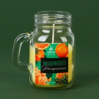 Новогодняя свеча в банке с ручкой &laquo;Цитрусовое настроение&raquo;, мандарин