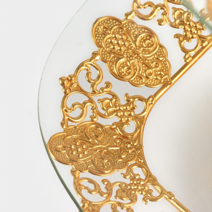 Этажёрка - фруктовница квадратная, 2 яруса, 29&times;29 см, 17&times;17 см, высота 43 см, стекло