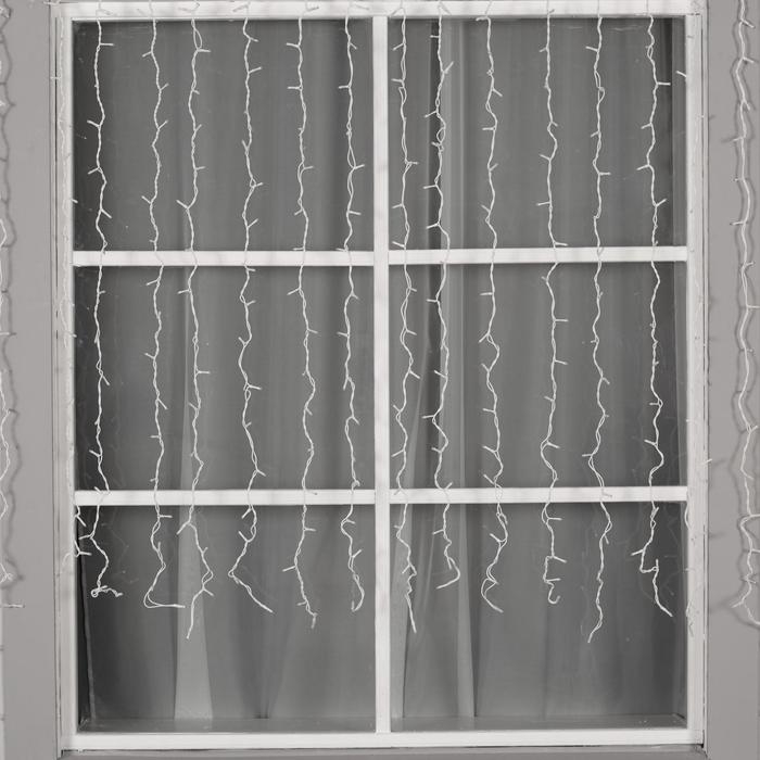 Гирлянда &laquo;Занавес&raquo; 2 &times; 1.5 м, IP44, УМС, белая нить, 360 LED, свечение синее, 220 В