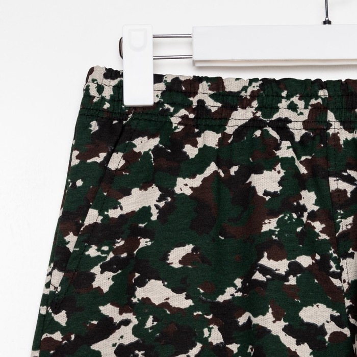 Шорты мужские, камуфляж белый/зеленый, р-р 48