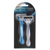 Бритвенные станки одноразовые LuazON, 6 лезвий, увлажняющая полоска, 2 шт