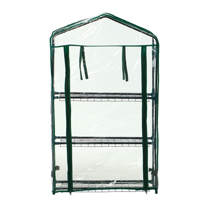 Парник-стеллаж, 3 полки, 110 × 22 × 65 см, металлический каркас d = 12 мм, чехол плёнка 80 мкм, Greengo Парник-стеллаж, 3 полки, 110 × 22 × 65 см, металлический каркас d = 12 мм, чехол плёнка 80 мкм, Greengo