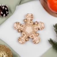 Новый год. Подставка с символом года под горячее &laquo;К деньгам&raquo;, D=11 см, можжевельник