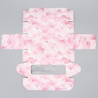 Кондитерская упаковка, коробка для кекса с окном, &laquo;Сладкая вата&raquo;, 26 х 10 х 8 см