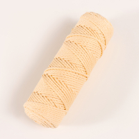 Шнур для вязания "Классик" без сердечника 100% полиэфир ширина 4мм 100м (кремовый)