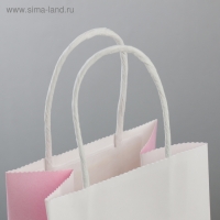 Пакет подарочный крафт, упаковка, &laquo;Be happy&raquo;, 12 х 21 х 9 см