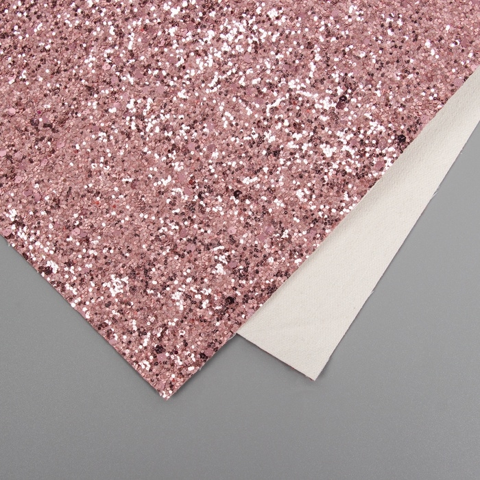 Лист для творчества иск.кожа Лист для творчества иск.кожа "Крупные блёстки" светло-розовый лист 33х20 см толщина 0,84 мм