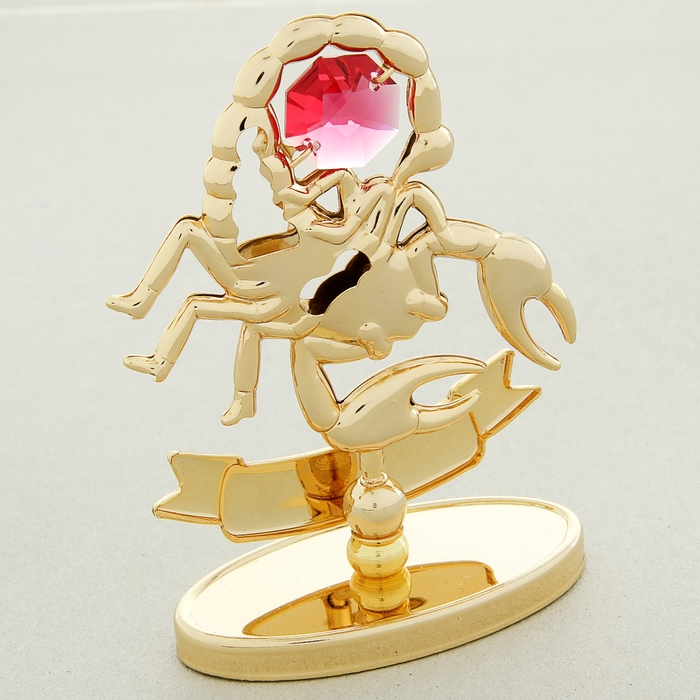 Сувенир знак зодиака &laquo;Скорпион&raquo;, 7&times;2,3&times;9 см, с кристаллом