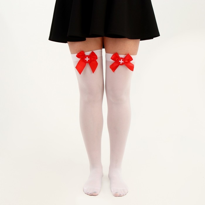 Карнавальные чулки &laquo;Медсестра&raquo;, размер М