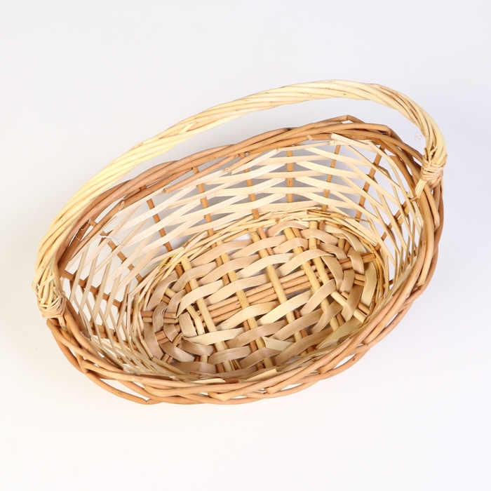 Корзина плетеная, 27 х 20/10 х 8 х 26 см, ива