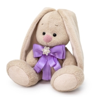 Мягкая игрушка «Зайка Ми», с бантиком лавандового цвета и брошкой, 15 см Мягкая игрушка «Зайка Ми», с бантиком лавандового цвета и брошкой, 15 см