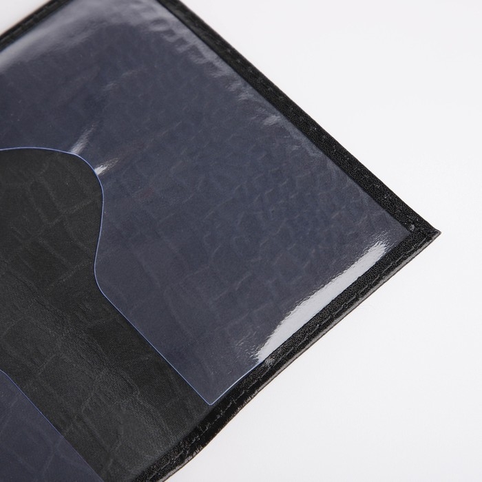 Обложка для паспорта, цвет чёрный