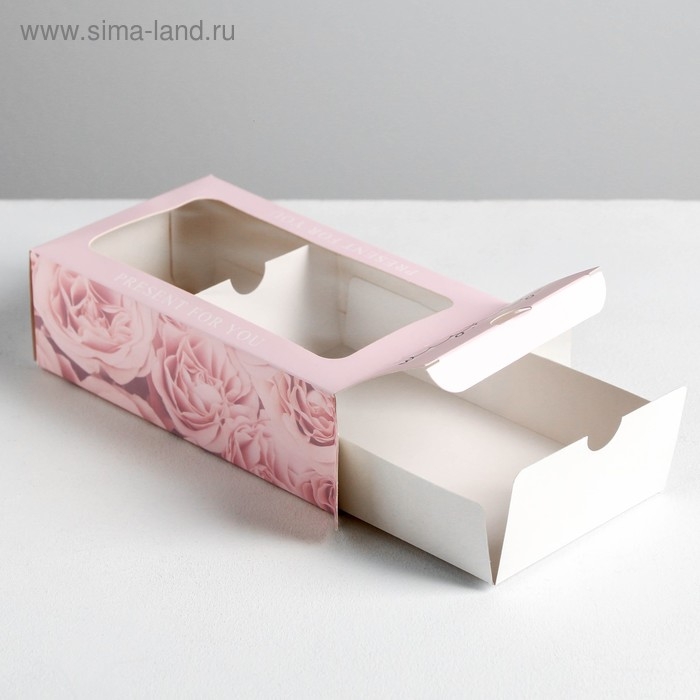 Коробка для макарун, кондитерская упаковка &laquo;Best wishes&raquo;, 18 х 10.5 х 5.5 см