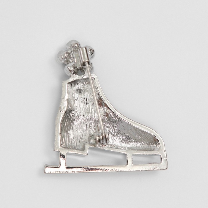 Новый год! Брошь &laquo;Конёк&raquo; фигурный, цвет белый в серебре