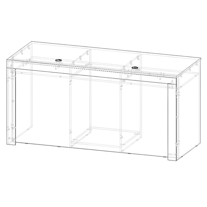 Стол выдачи 1300х800х1000, Чёрный матовый Стол выдачи 1300х800х1000, Чёрный матовый