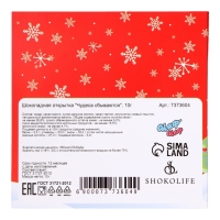 Новый год. Шоколадная открытка "Чудеса сбываются", 2 шт х 5 г