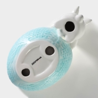 Конфетница Доляна &laquo;Зайка&raquo;, 240 мл, 21,5&times;12,5&times;11,5 см, цвет голубой