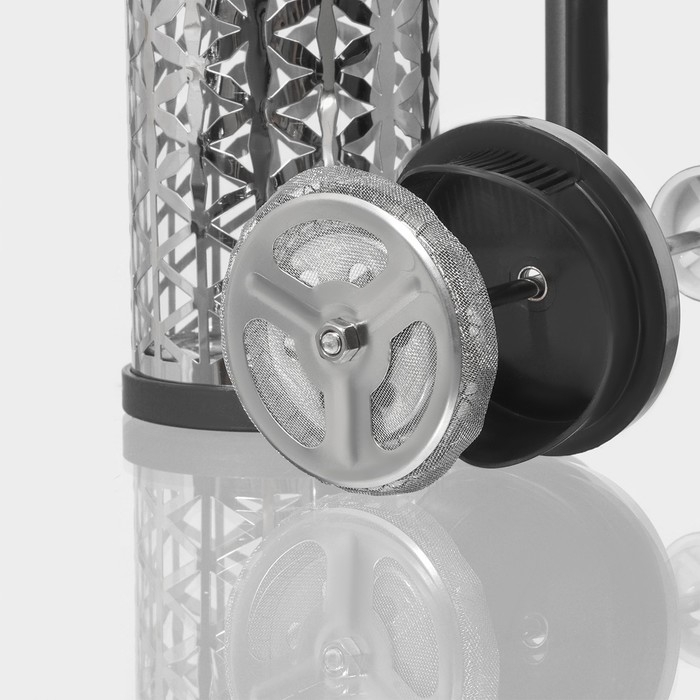 Чайник заварочный френч - пресс &laquo;Сейхо&raquo;, 350 мл, стекло, нержавеющая сталь