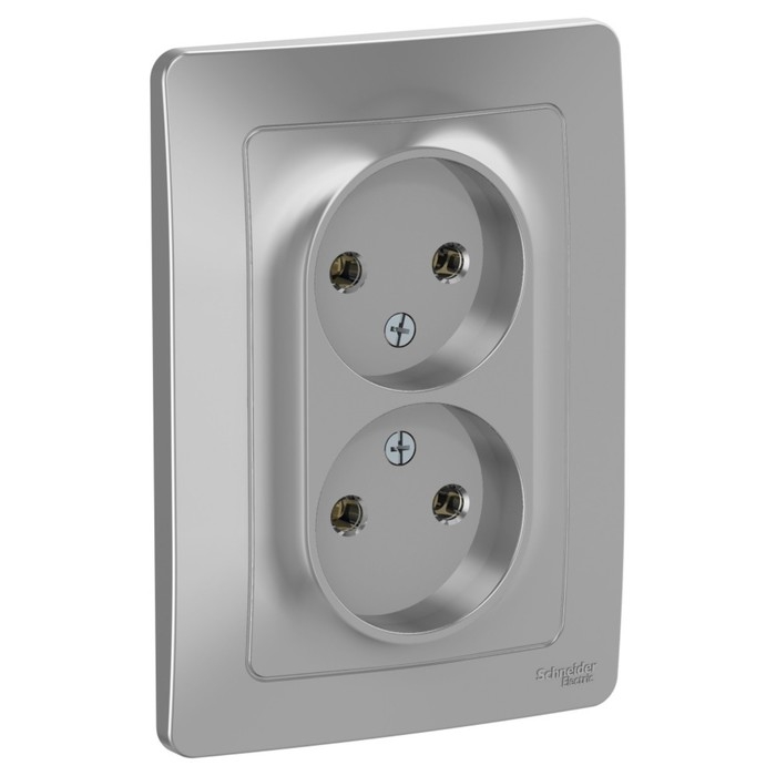 Розетка двойная SE Blanca, 16 А, 250 В, встраиваемая, без з/к, IP20, алюминий, BLNRS000023 Розетка двойная SE Blanca, 16 А, 250 В, встраиваемая, без з/к, IP20, алюминий, BLNRS000023