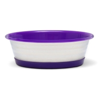 Миска утяжеленная цветная, с силиконовым основанием, 300 мл, фиолетовая