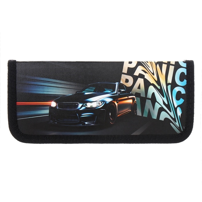 Пенал 1 секция, 90 х 195 х 25 мм, Calligrata Пенал 1 секция, 90 х 195 х 25 мм, Calligrata "Тачка panic", ламинированный картон