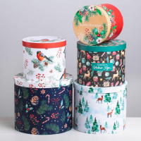 Набор подарочных коробок 5 в 1 &laquo;Европейский&raquo;, 13 х 14‒19.5 х 22 см, Новый год