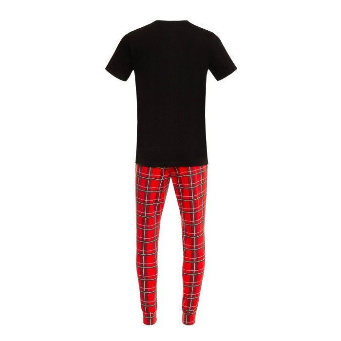 Пижама мужские KAFTAN Пижама мужские KAFTAN "Дед Мороз", цвет красный/чёрный, размер 56