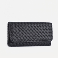 Кошелёк женский на кнопке, цвет чёрный Кошелёк женский на кнопке, цвет чёрный