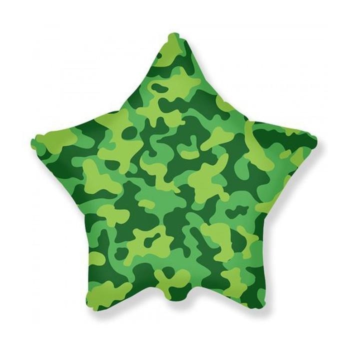 Шар фольгированный 18" &laquo;Камуфляж&raquo;, звезда