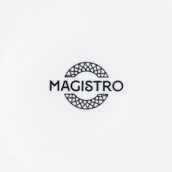 Тарелка фарфоровая пирожковая Magistro Argos, d=15,4 см, цвет белый