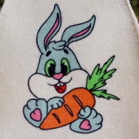 Шапка для бани с детским принтом "Заяц" Шапка для бани с детским принтом "Заяц"